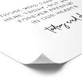 MARLO Bold Contemporary In Loving Memory Bord Poster (Hoek)