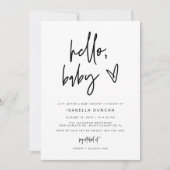 MARLO Bold Contemual Baby shower Invitation Kaart (Voorkant)