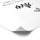 MARLO Bold Hoeveel Kusjes Bruiloftsspel Poster (Hoek)