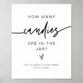 MARLO Bold hoeveel Snoepjes Baby shower gamen Poster (Voorkant)