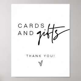 MARLO Bold Modern Cards & Gifts Sign Poster