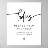 MARLO Bold Modern Dames Bathroom Toiletry Poster (Voorkant)