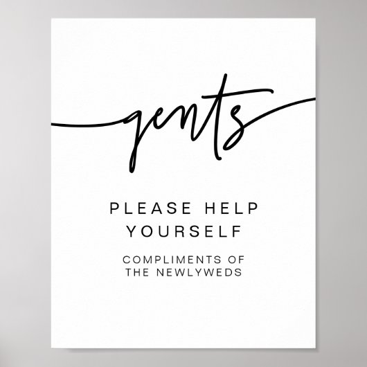 MARLO Bold Modern Gents Bathroom Toiletry Poster (Voorkant)