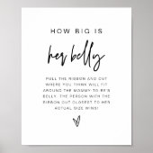 MARLO Bold Modern Hoe groot is haar Belly Game Pos Poster (Voorkant)