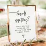 MARLO bold Modern hoe oud ze waren Poster<br><div class="desc">Deze vrijgezellenfeest game sjabloon is uitgerust met een modern handgeschreven lettertype en een minimalistisch ontwerp. Gebruik deze sjabloon om de doopvonten,  doopvontkleur,  en achtergrondkleur uit te geven om uw gebeurtenisbehoeften aan te passen. Het eenvoudige ontwerp is het perfecte baby shower voor de moderne moeder.</div>
