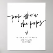 MARLO Bold Modern Pop When She Pops Bord Poster (Voorkant)