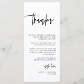MARLO - Contemmodern weddenschap - Bedankt Menu (Voorkant)