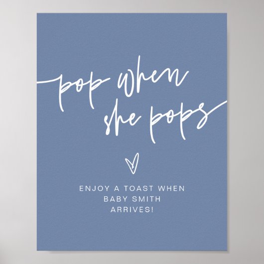 MARLO Dusty Blue Bohemian Pop als haar Poppen teke Poster (Voorkant)