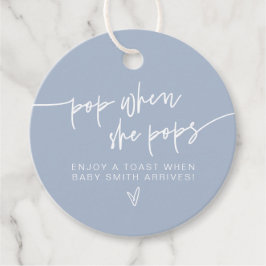 MARLO Dusty Blue Pop als haar Poppen Favor F Bedankjes Labels