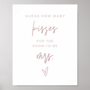 MARLO Dusty Roos Hoeveel Kisses Bridal Game Poster