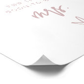 MARLO Dusty Rose Hoeveel Kusjes Bruidsfeestspel  Poster (Hoek)