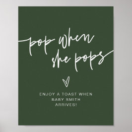 MARLO Forest Green Boho Pop als haar Pop onderteke Poster