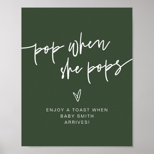 MARLO Forest Green Boho Pop als haar Pop onderteke Poster (Voorkant)