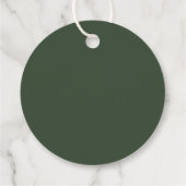 MARLO Forest Green Boho Pop als ze Pop Bedankjes Labels (Achterkant)