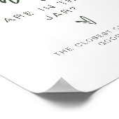 MARLO Green Hoeveel Snoepjes Baby shower gamen Poster (Hoek)