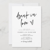 MARLO Modern Black Drink in Love Bachelorette Kaart (Voorkant)