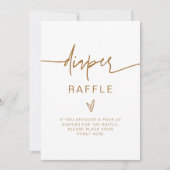 MARLO Modern Bohemen Diaper Raffle Game Sign Kaart (Voorkant)