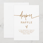 MARLO Modern Bohemen Diaper Raffle Game Sign Kaart (Voorkant / Achterkant)