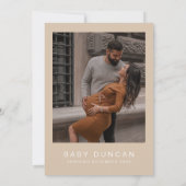 MARLO Modern Bohemian Earth Tone Baby shower Kaart (Achterkant)