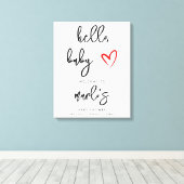 MARLO Modern Bohemian Hallo Baby Canvas Afdruk (Insitu (Houten vloer))