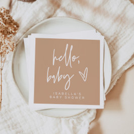 MARLO Modern Bohemian Terracotta Baby shower Servet