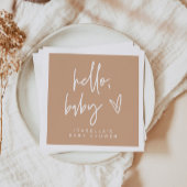 MARLO Modern Bohemian Terracotta Baby shower Servet