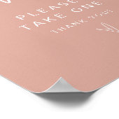 MARLO Modern Boho Blush Pink Favors Sign Poster (Hoek)