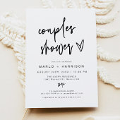 MARLO Modern Boho Bold Heart Couples Shower Kaart