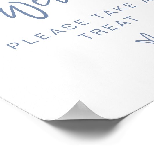 MARLO Modern Boho Dusty Blue Baby's zijn zoet geba Poster (Hoek)