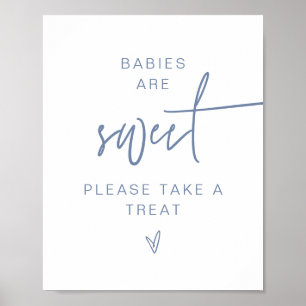 MARLO Modern Boho Dusty Blue Baby's zijn zoet geba Poster