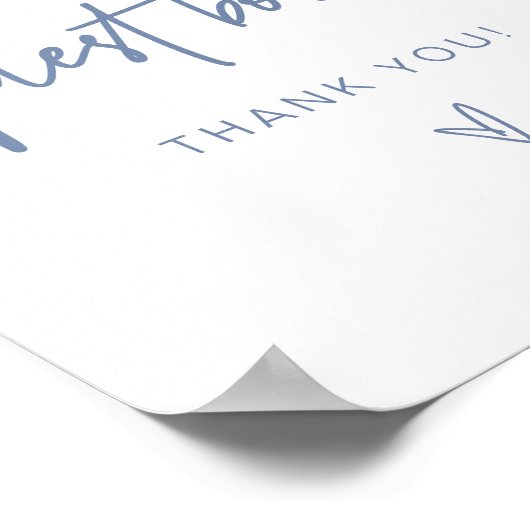 MARLO Modern Boho Dusty Blue Guestbook Poster (Hoek)