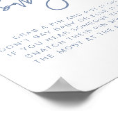 MARLO Modern Boho Dusty Blue zeggen geen Baby Poster (Hoek)