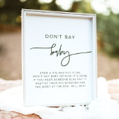 MARLO Modern Boho Forest Green zegt niet dat je Ba Poster