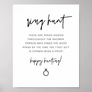MARLO Modern Boho Ring Hunt Bruiloft Feestspel Po Poster