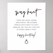 MARLO Modern Boho Ring Hunt Bruiloftsspel Po Poster (Voorkant)