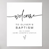 MARLO Modern Bold Contemmodern Baptisme Welkom Poster (Voorkant)