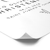 MARLO Modern Bold Contemmodern Christening Welkom Poster (Hoek)