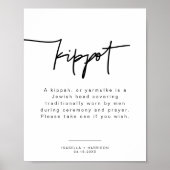 MARLO Modern Bold Kippot Kippah Wedding Poster (Voorkant)