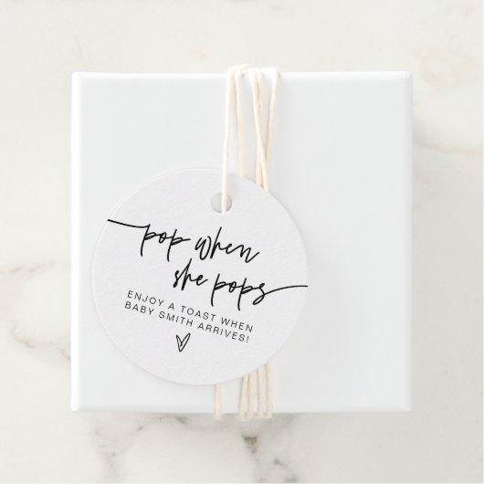 MARLO Modern Bold Pop als ze Pop Bedankjes Labels (In situ)