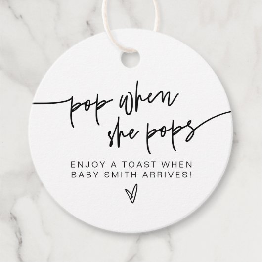 MARLO Modern Bold Pop als ze Pop Bedankjes Labels (Voorkant)