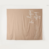 MARLO Modern Heart Bohemian Beige Baby shower Wandkleed (Voorkant (horizontaal))