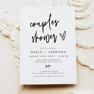 MARLO Moderne Boho Koppels Baby Shower Uitnodiging