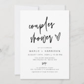 MARLO Moderne Boho Koppels Hoepsel met Vette Hart Kaart (Voorkant)