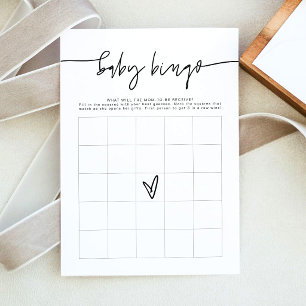 MARLO Moedige Hedendaagse Baby Shower Bingo Game Kaart