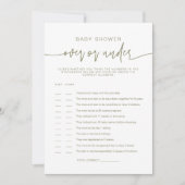 MARLO Olive Green over Baby shower Kaart (Voorkant)