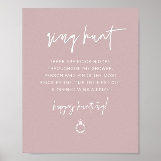 MARLO Stof Roze Boho Ring Jacht Bruiloft Borrel Sp Poster (Voorkant)