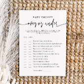 MARLO Vet en Matig over onder Baby shower Kaart