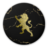 Marloed Golden Royal Lion Keramische Knop (Voorkant)