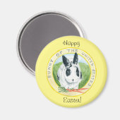 Marlon Bundo Easter magnet geel (Voorkant / Achterkant)