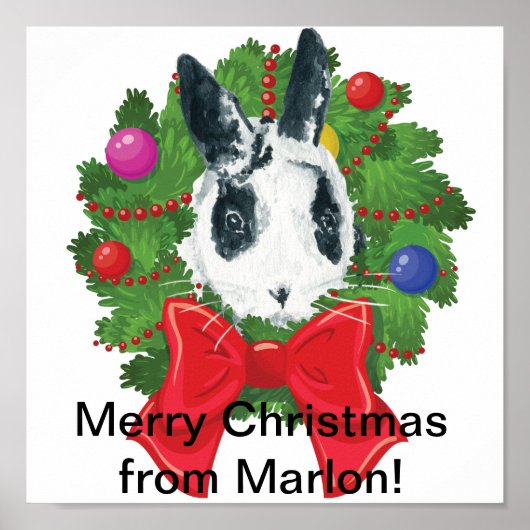 Marlon Bundo-poster voor kerstmis Poster (Voorkant)
